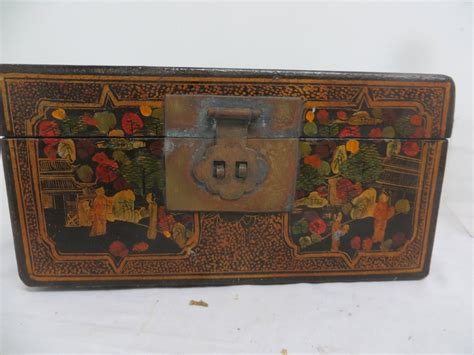 antique vauliues jafleur metal box|Vintage Vantine's Asian Lacquer Box w/ 2 Empty Bottles Van San .